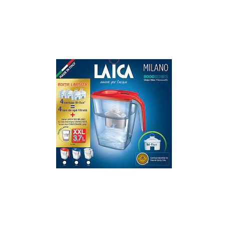 Pachet promo 4 filtre Laica Bi-flux + Cana filtranta de apa Laica BIG Milano