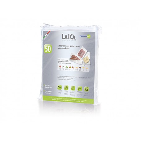 Pungi pentru vidat alimente, 28x36 cm, Laica VT3500, 50 pungi