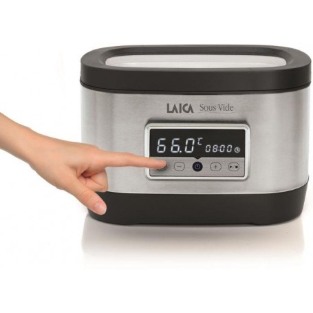 Aparat de gatit Sous Vide Laica SVC200, 700W, 8 litri, display LED, Negru/Inox