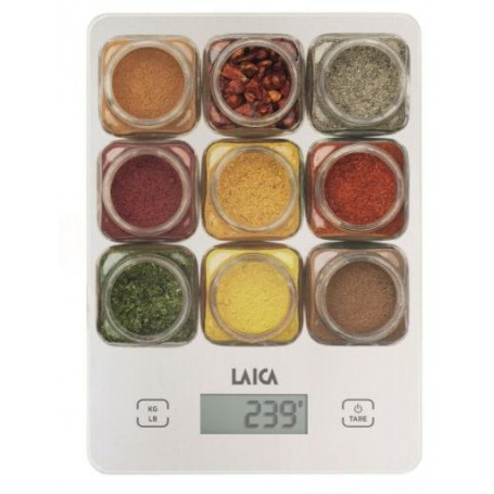 Cantar de bucatarie electronic Laica KS1040, 5 kg, functie Tara, LCD, Multicolor