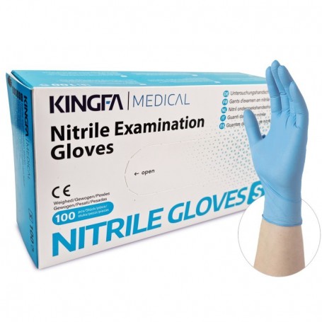 Set 100 Manusi Nitril S Albastre Kingfa